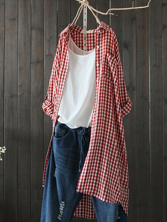 Long Sleeve Casual Shirt Collar Tops
