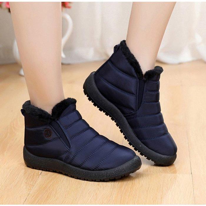 Women Winter Waterproof Comfy Slip-On Snow Boots