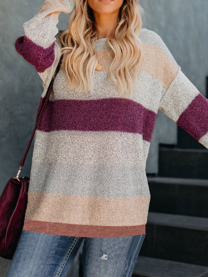 Multicolor Elegant Knit Wear Women's Soft Pullover Sweaters