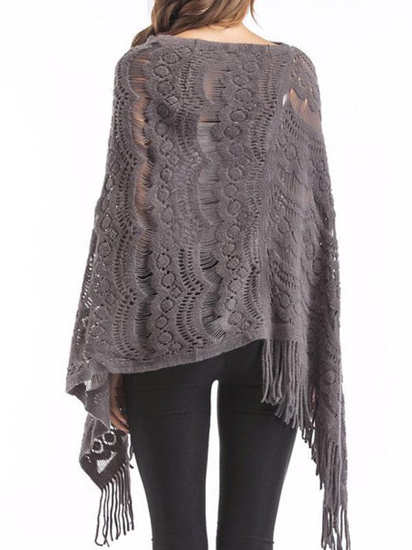Tassel Cloak Knitting Sweater