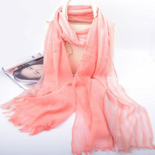 Pure Color Linen Cotton Soft Shawl Scarf