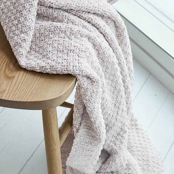 Solid Crochet Knit Blankets