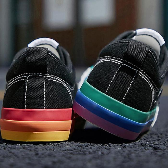 Fashion Casual Korean Style Mixed Color Canvas Shoes Sneakers