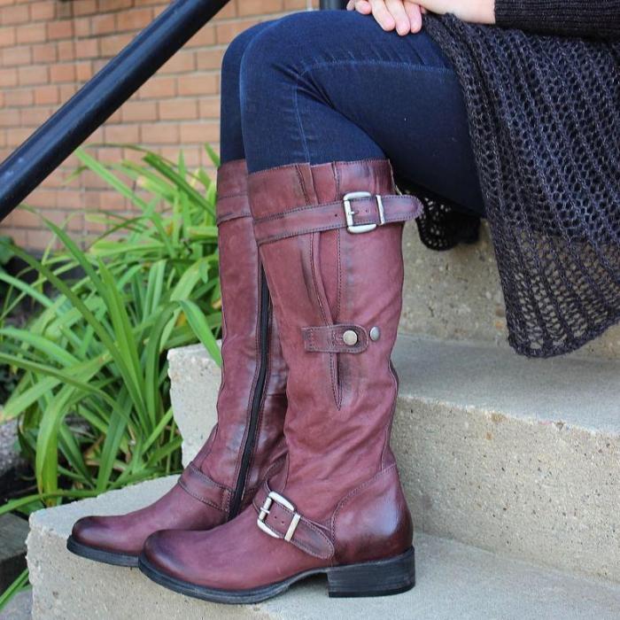 All Season Daily Flat Heel Boots