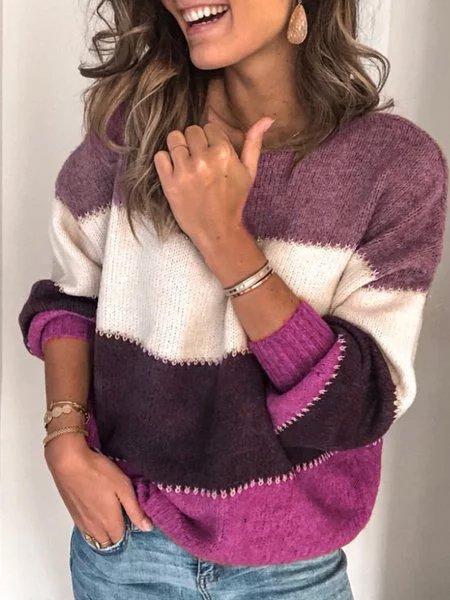 Plus Size Long Sleeve Casual Sweater