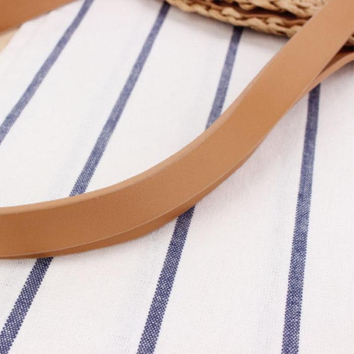 Women Fashion Big Round Shaped Straw Basket Handbag