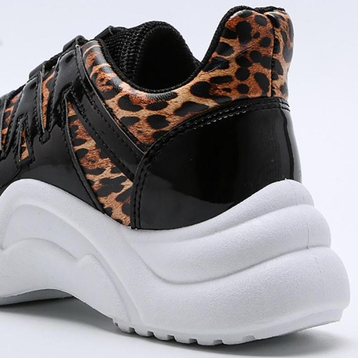 Fashion Women Leopard Printed Flat Heel Sneakers