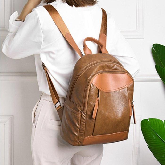 Women's retro casual backpack