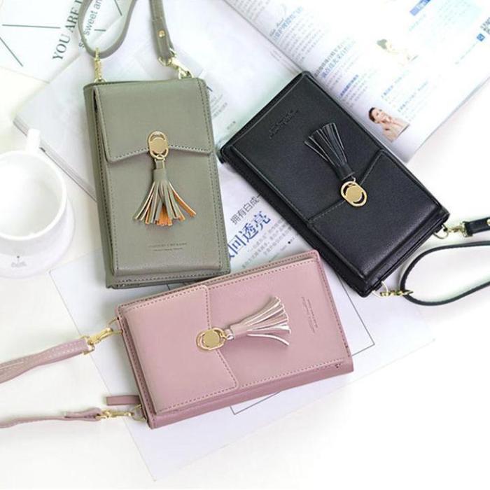 Fashion Women Tassel Cell Phone Wallets