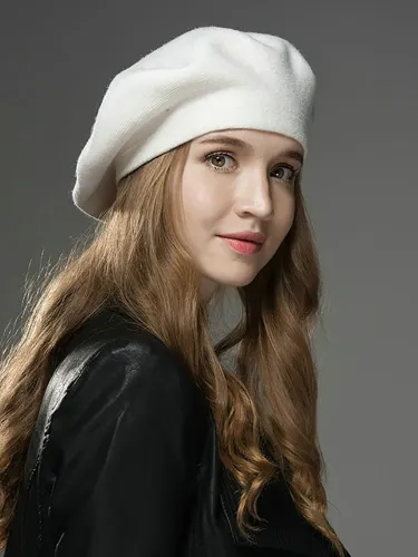 All-match Beaded Wool Blend Casual Soft And Thermal Beret Hat