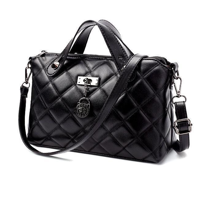 Women Elegant Black Zipper  Cross-body Bags
