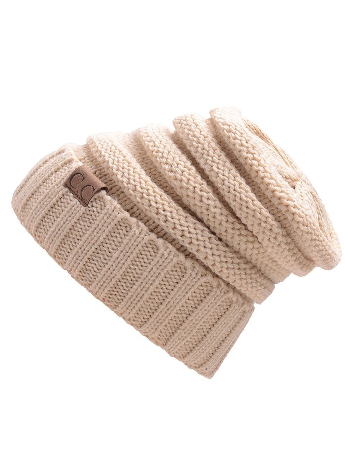 Patch Casual Knit Cap