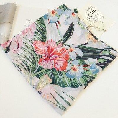 Cotton Linen Silk Animal Print Zebra Thin Head Scarf Shawl