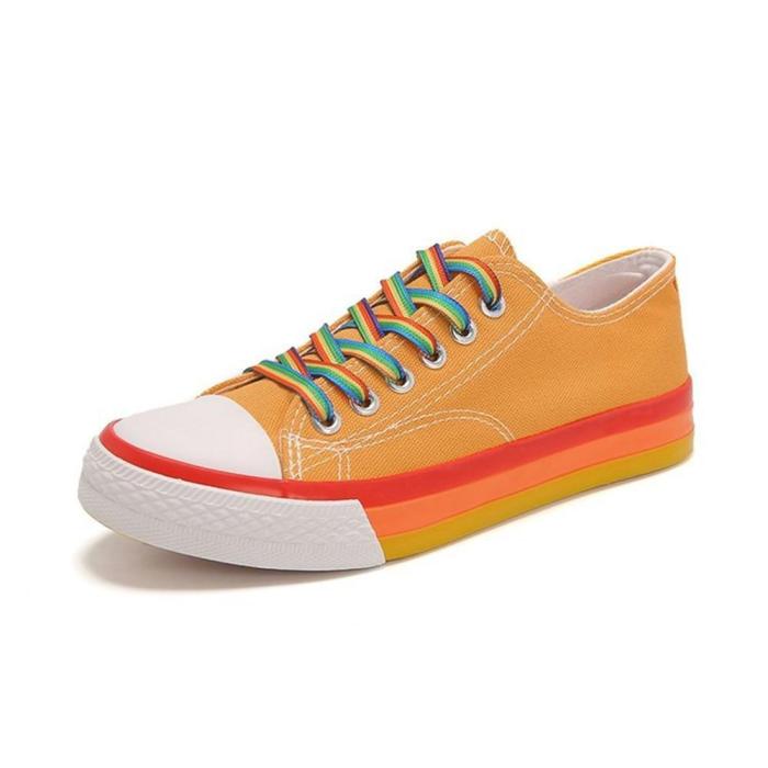 Women's color canvas casual shoes