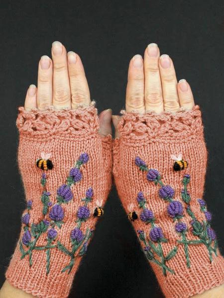 Brown Knitted Sweet Gloves & Mittens