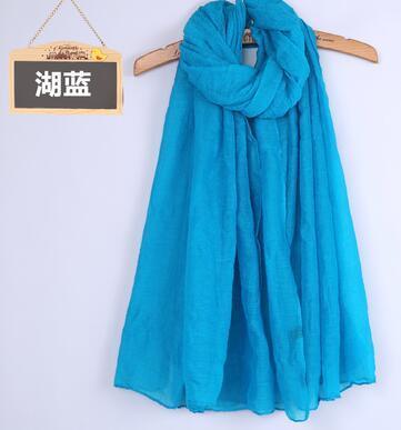 Women Soft light Warm Linen Cotton Wine Red Scarfs