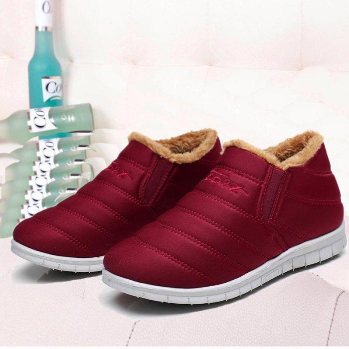 Dark Blue Women Fleece-lined Ankle Snow Boots