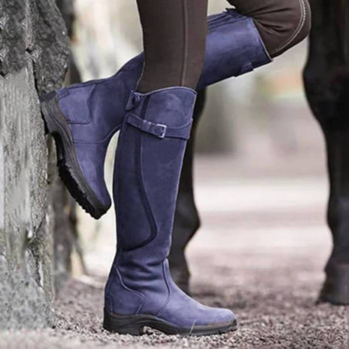Women Daily Casual Slip on  Knee High  Riding Boots