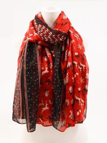 Christmas Red Casual Scarves & Shawls