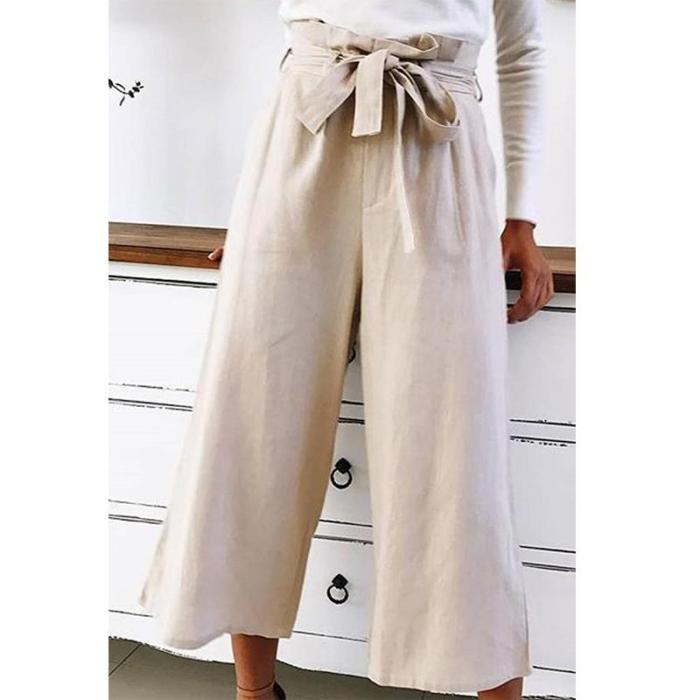 Loose Fitting Plain Pants