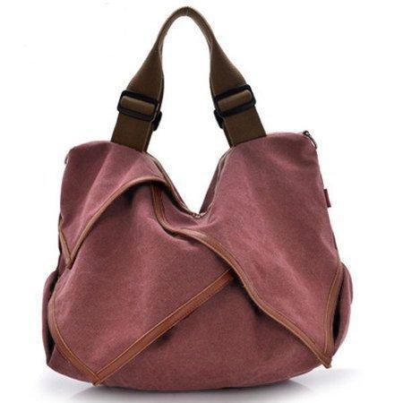 Flower Design Canvas Portable High Capacity Handbags Crossbody Shoulder Bag
