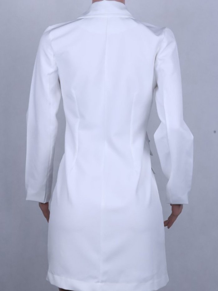 Fold-Over Collar  Double Breasted Flap Pocket  Two Way Coats