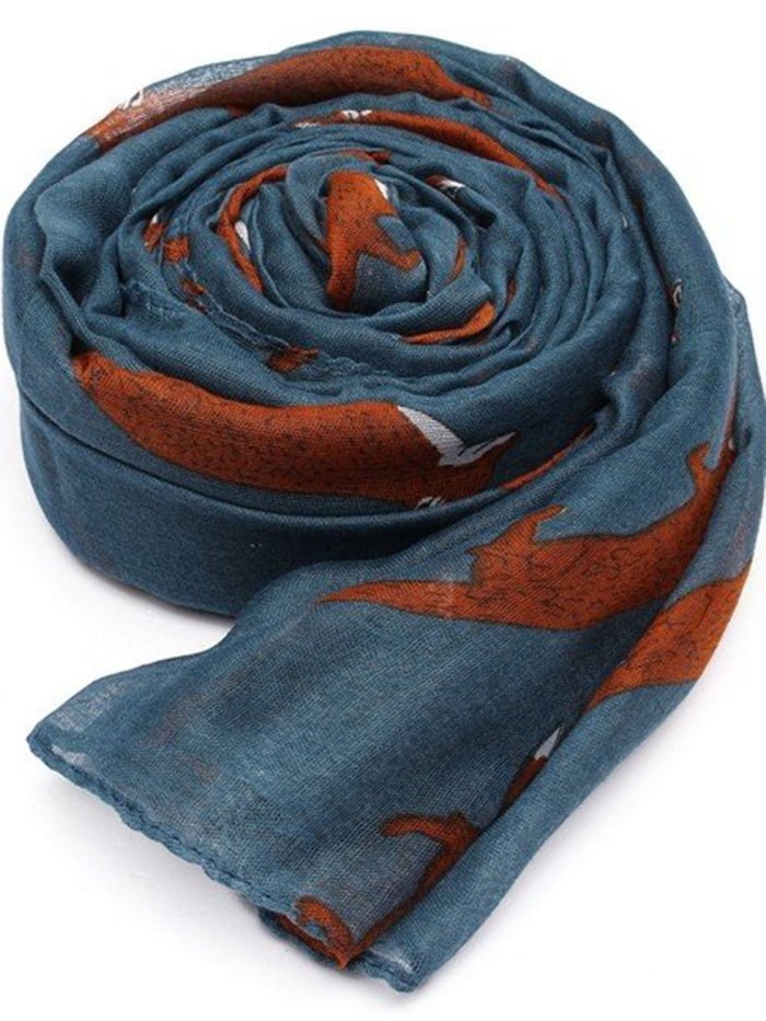 Fox Print Soft Women Scarf