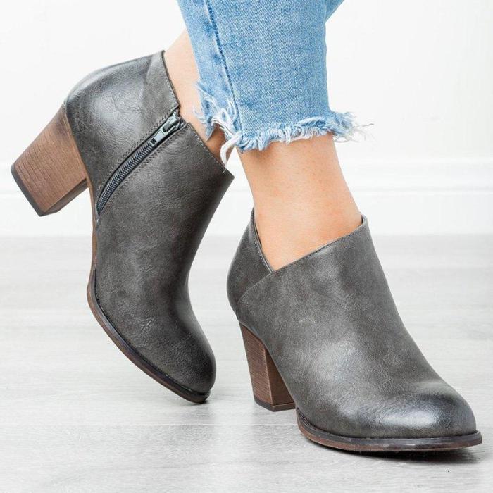 Closed Toe Chunky Heel Med (3-8Cm) Boots