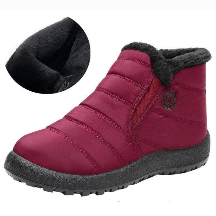 Women Winter Waterproof Comfy Slip-On Snow Boots