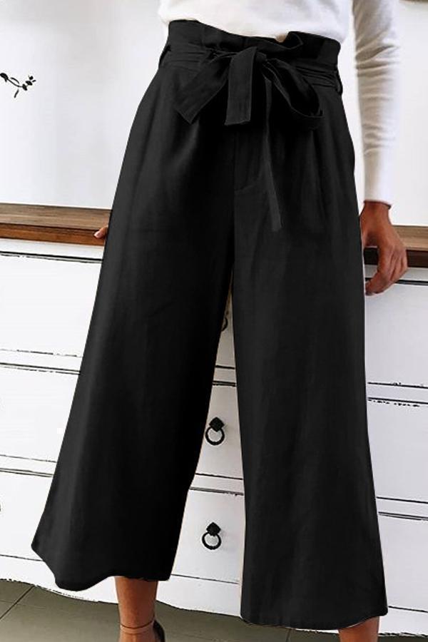 Loose Fitting Plain Pants