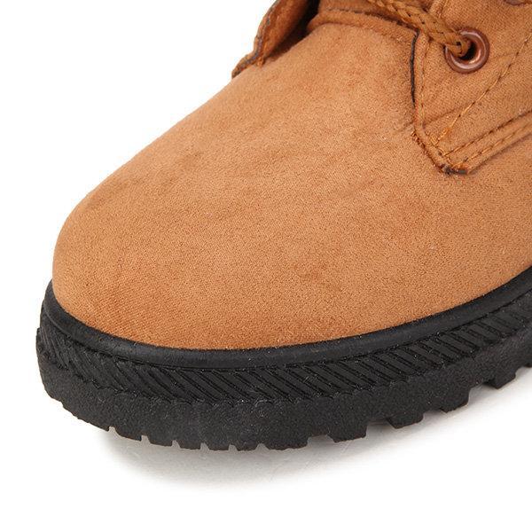 Lace Up Red Women's Slip-On Suede Boots