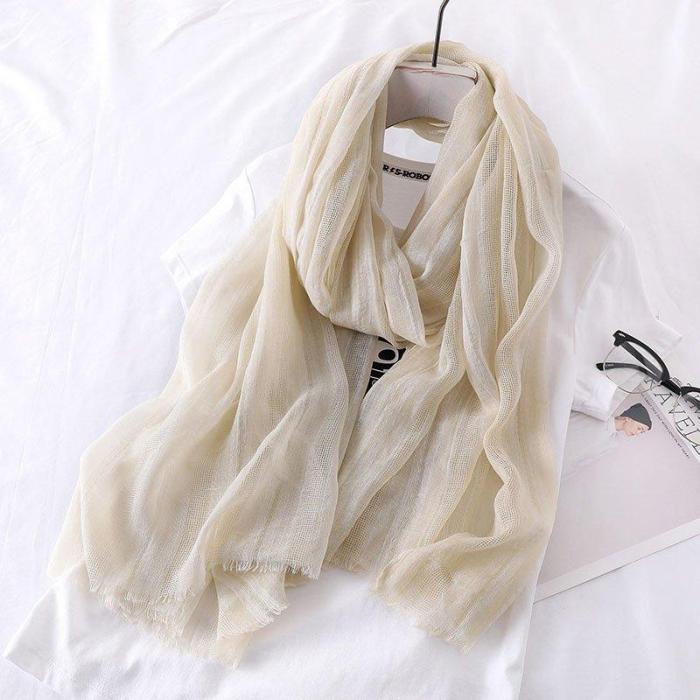 Women Solid Casual Comfort Scarves