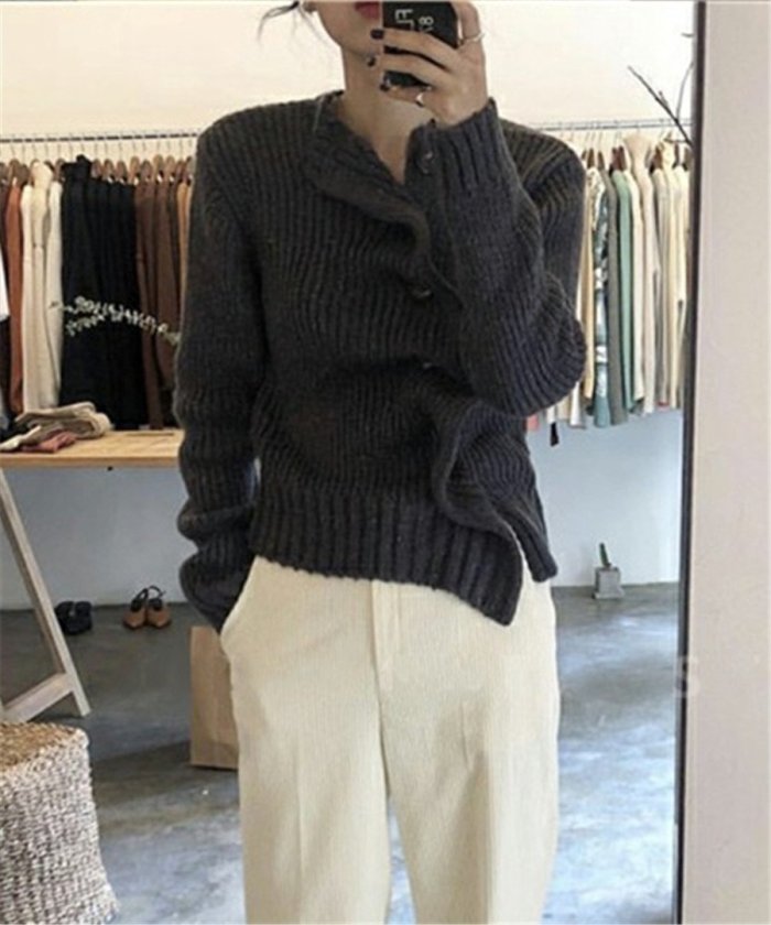Fashion Irregular Knit Sweater Coat