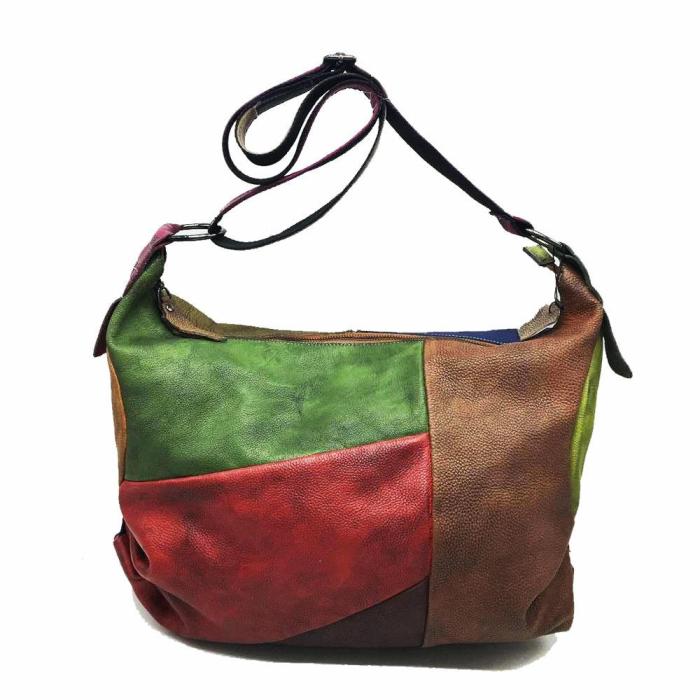 Vintage Manual Staining Genuine Leather Sling Bag