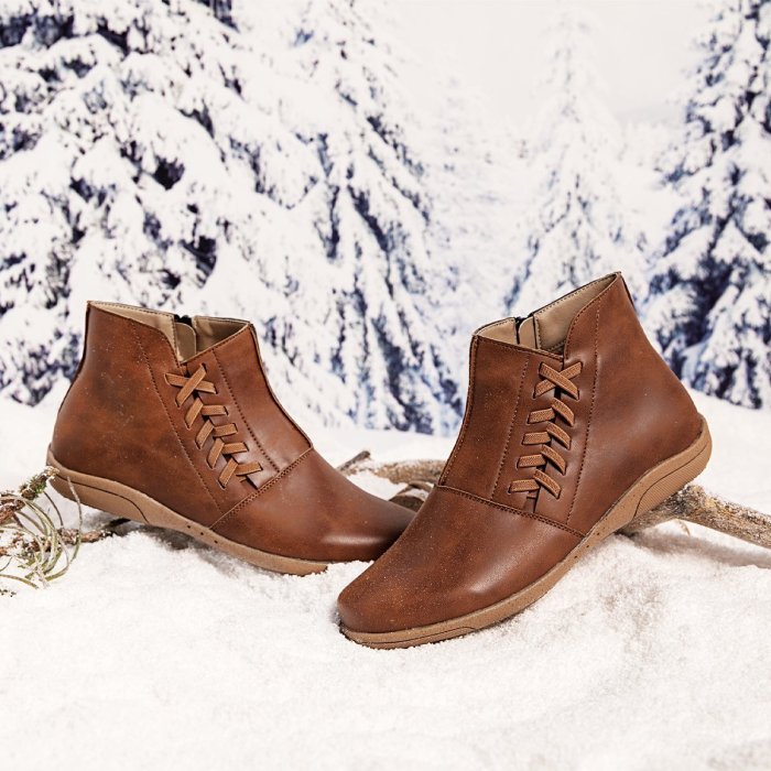 Women Winter Flat Heel Boots