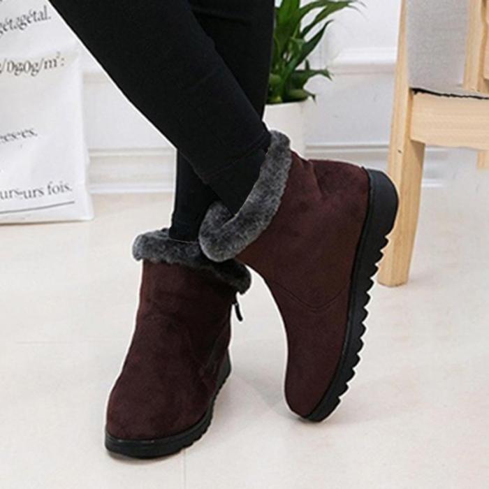 Women Winter Shoes Warm Snow Zipper Ankle Boots