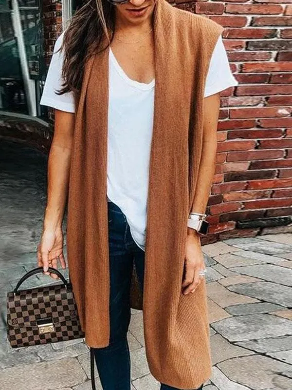 Loose Fitting Plain Basic Cardigans