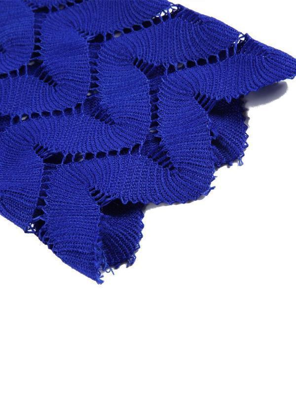 Elegant Round Neck Slim Lace Bodycon Dress