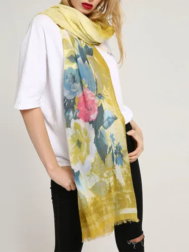Womens Cotton Flower Scarves