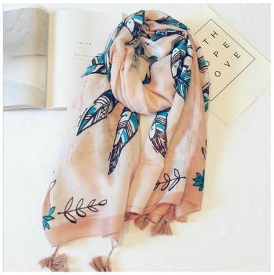 Cotton Linen Silk Animal Print Zebra Thin Head Scarf Shawl