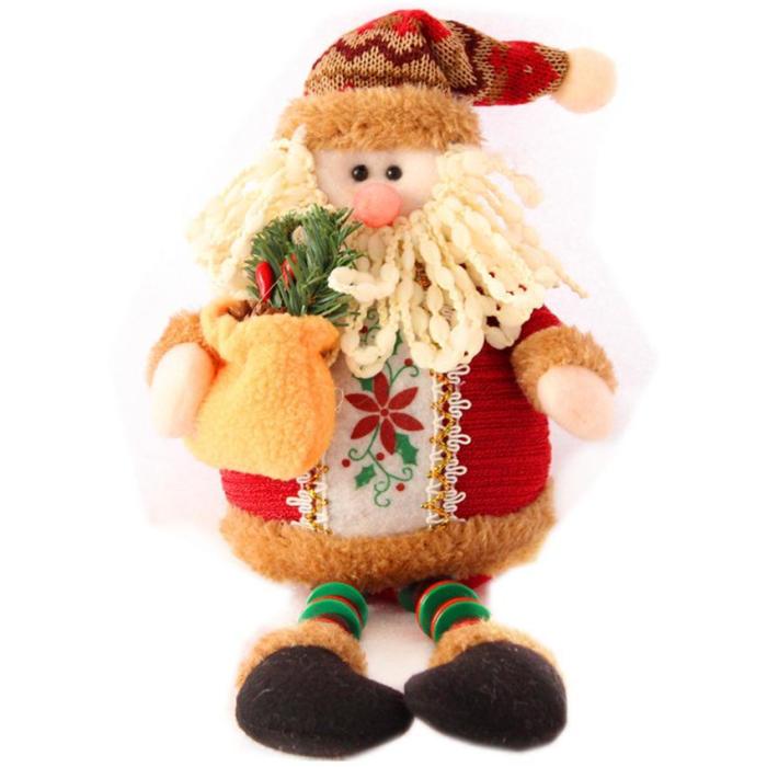 Santa Claus presents a Christmas gift