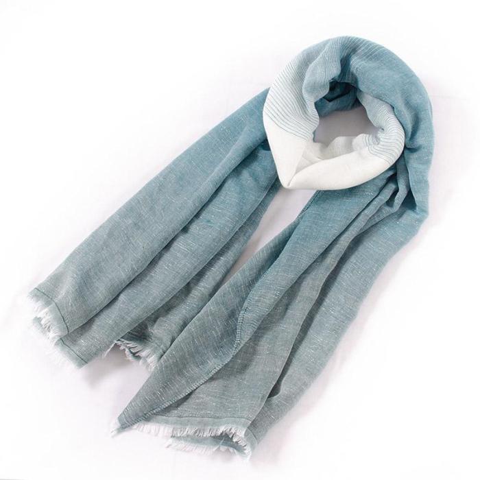 Soft Cotton Scarf Shawls and Wraps Pashmina Gradient color Autumn Winter Scarf