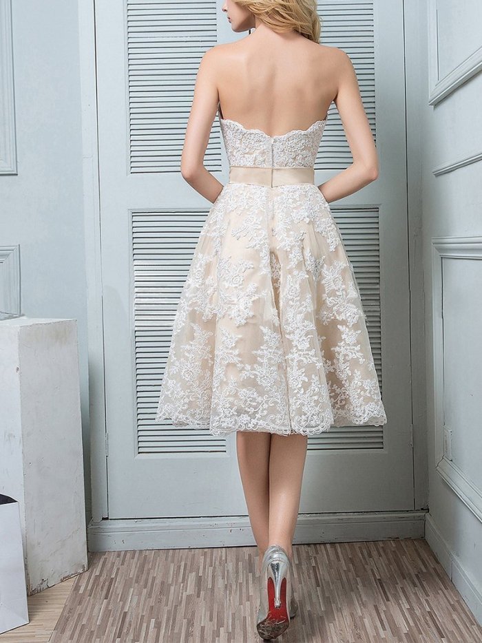 Sexy Sleeveless Lace Bare Back Pure Colour Evening Dress