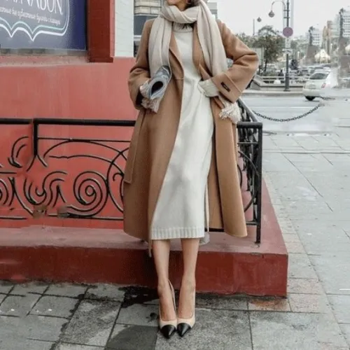 Casual Simple Loose   Shown Thin Knitted Sweater Maxi Dress