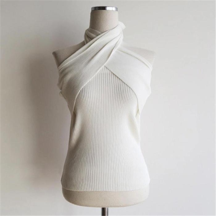 Women's Casual Backless Knit Top