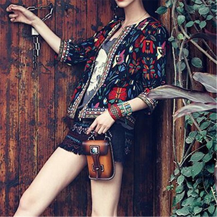 Fashion Retro Embroidered Printed Jacket