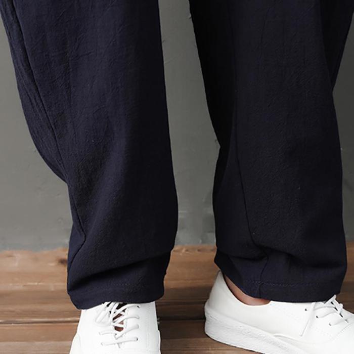 Leisure Pure Color Loose Trousers