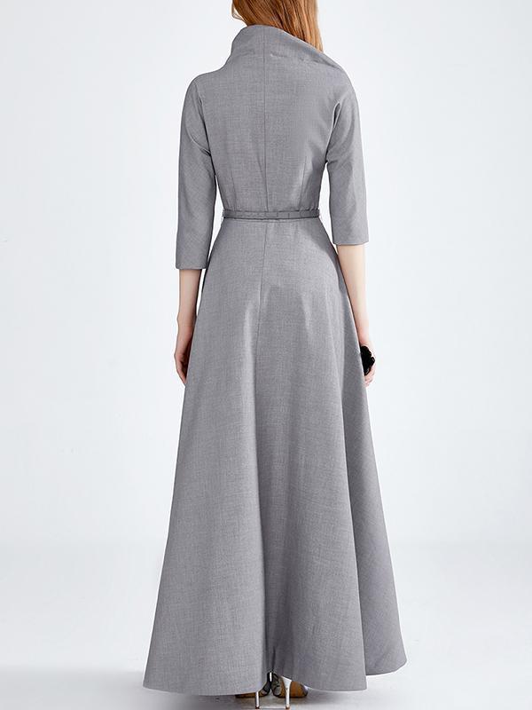 Fashion Irregular Collar Sexy Long Evening Dress