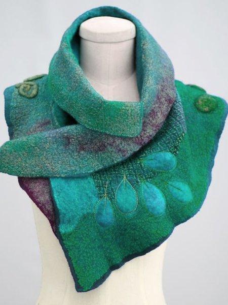 Color-Block Cotton-Blend Casual Scarves & Shawls