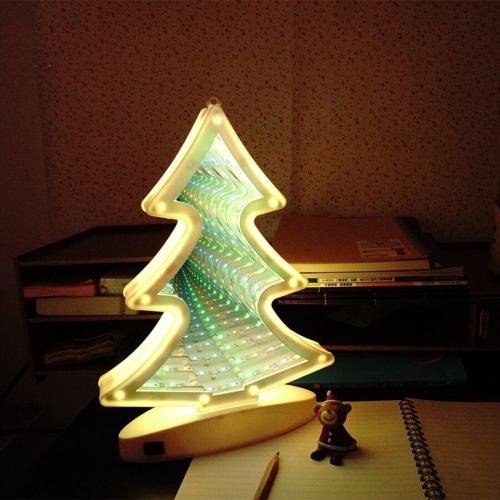 Thrisdar LED3D Battery USB Dual Mirror Tunnel Night Light